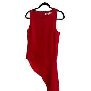 TRINA TURK high neckline sleeveless cascading top Sz Small